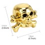 4 PCS Universal Skull Shape Gas Cap Mouthpiece Cover Gas Cap Tire Cap Car Motor Bicycle Tire Valve Caps(Gold)