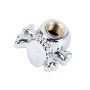 4 PCS Universal Skull Shape Gas Cap Mouthpiece Cover Gas Cap Tire Cap Car Motor Bicycle Tire Valve Caps(Silver)