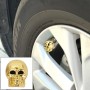 4 PCS Universal Skull Style Antirust Copper Core  Gas Cap Mouthpiece Cover Gas Cap Tire Cap Car Motor Bicycle Tire Valve Caps(Gold)