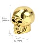 4 PCS Universal Skull Style Antirust Copper Core  Gas Cap Mouthpiece Cover Gas Cap Tire Cap Car Motor Bicycle Tire Valve Caps(Gold)