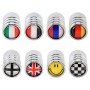 4 PCS Russian Flag Pattern Gas Cap Mouthpiece Cover Gas Cap Tire Cap Car Motor Bicycle Tire Valve Caps