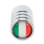 4 PCS Italian Flag Pattern Gas Cap Mouthpiece Cover Gas Cap Tire Cap Car Motor Bicycle Tire Valve Caps