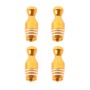 4 PCS Universal Bowling Ball Shape Car Motor Bicycle Tire Valve Caps(Gold)