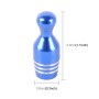 4 PCS Universal Bowling Ball Shape Car Motor Bicycle Tire Valve Caps(Blue)