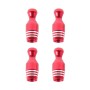 4 PCS Universal Bowling Ball Shape Car Motor Bicycle Tire Valve Caps(Red)