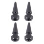 4 PCS Universal Sharp Mouth Shape Car Motor Bicycle Tire Valve Caps (Black)