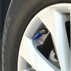 4 PCS Universal Sharp Mouth Shape Car Motor Bicycle Tire Valve Caps (Blue)