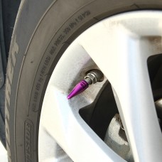 4 PCS Universal Sharp Mouth Shape Car Motor Bicycle Tire Valve Caps (Purple)