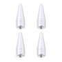 4 PCS Universal Sharp Mouth Shape Car Motor Bicycle Tire Valve Caps (Silver)