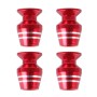 4 PCS Universal Wine Glass Shape Car Motor Bicycle Tire Valve Caps (Red)