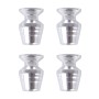 4 PCS Universal Wine Glass Shape Car Motor Bicycle Tire Valve Caps (Silver)