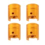 4 PCS Universal Barrel Shape Car Motor Bicycle Tire Valve Caps (Gold)