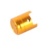 4 PCS Universal Barrel Shape Car Motor Bicycle Tire Valve Caps (Gold)