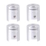 4 PCS Universal Barrel Shape Car Motor Bicycle Tire Valve Caps (Silver)