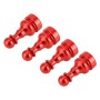 4 PCS Chess Shape Gas Cap Mouthpiece Cover Tire Cap Car Tire Valve Caps (Red)