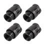 4 PCS Valve Shape Gas Cap Mouthpiece Cover Tire Cap Car Tire Valve Caps (Black)