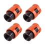 4 PCS Valve Shape Gas Cap Mouthpiece Cover Tire Cap Car Tire Valve Caps (Orange)