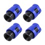 4 PCS Valve Shape Gas Cap Mouthpiece Cover Tire Cap Car Tire Valve Caps (Blue)