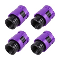 4 PCS Valve Shape Gas Cap Mouthpiece Cover Tire Cap Car Tire Valve Caps (Purple)