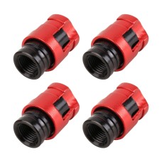 4 PCS Valve Shape Gas Cap Mouthpiece Cover Tire Cap Car Tire Valve Caps(Red)