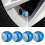 4 PCS Ball Number 8 Gas Cap Mouthpiece Cover Tire Cap Car Tire Valve Caps (Baby Blue)