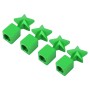 4 PCS Star Shape Gas Cap Mouthpiece Cover Tire Cap Car Tire Valve Caps (Green)