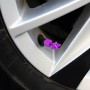 4 PCS Star Shape Gas Cap Mouthpiece Cover Tire Cap Car Tire Valve Caps (Purple)