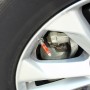 4 PCS Long Bullet Shape Gas Cap Mouthpiece Cover Tire Cap Car Tire Valve Caps (Orange)