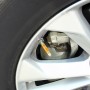 4 PCS Long Bullet Shape Gas Cap Mouthpiece Cover Tire Cap Car Tire Valve Caps (Gold)