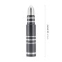 4 PCS Long Bullet Shape Gas Cap Mouthpiece Cover Tire Cap Car Tire Valve Caps (Silver Grey)