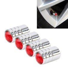 4 ПК с газообразной крышкой крышки газовой крышки шины Car Motor Motor Bicycle Tire Caps (красный)