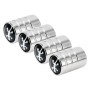 4 PCS Aluminum Alloy Gas Cap Mouthpiece Cover Gas Cap Tire Cap Car Motor Bicycle Tire Valve Caps