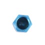 4PCS SA Metal Plated Hexagon Shape Universal Tire Valve Stem Cap(Blue)