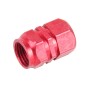 4PCS SA Metal Plated Hexagon Shape Universal Tire Valve Stem Cap(Red)