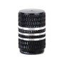 4PCS Metal Plated Circular Shape Universal Tire Valve Stem Cap With White Diamond(Black)