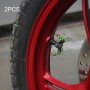 2 ПК Универсальный паук -форма автомобильной моторной велосипедной шины -клапаны (зеленый)