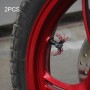 2 ПК Универсальный паук -форма автомобильной моторной велосипедной шины крышки (красный)