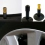 200 шт. Черный клапанный клапан пыли для велосипеда и автомобиля, диаметр: 10 мм (черный)