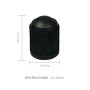 200 шт. Черный клапанный клапан пыли для велосипеда и автомобиля, диаметр: 10 мм (черный)