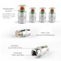 4pcs 2.4 Bar Tire Pressure Monitor Valve Stem Caps Motorcycle Car Sensor Indicator Alert(Silver)