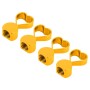 4 PCS Heart-shaped Gas Cap Mouthpiece Cover Tire Cap Car Tire Valve Caps (Gold)