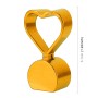 4 PCS Heart-shaped Gas Cap Mouthpiece Cover Tire Cap Car Tire Valve Caps (Gold)