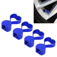 4 шт в форме сердца в форме сердечной формы крышка шины Car Cap Car Tire Caps (Blue)