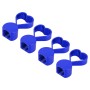 4 PCS Heart-shaped Gas Cap Mouthpiece Cover Tire Cap Car Tire Valve Caps (Blue)