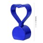 4 PCS Heart-shaped Gas Cap Mouthpiece Cover Tire Cap Car Tire Valve Caps (Blue)