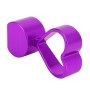 4 PCS Heart-shaped Gas Cap Mouthpiece Cover Tire Cap Car Tire Valve Caps (Purple)