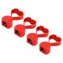 4 PCS Heart-shaped Gas Cap Mouthpiece Cover Tire Cap Car Tire Valve Caps (Red)