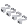 4 PCS Heart-shaped Gas Cap Mouthpiece Cover Tire Cap Car Tire Valve Caps (Silver)