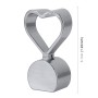 4 PCS Heart-shaped Gas Cap Mouthpiece Cover Tire Cap Car Tire Valve Caps (Silver)