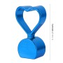 4 PCS Heart-shaped Gas Cap Mouthpiece Cover Tire Cap Car Tire Valve Caps (Baby Blue)
